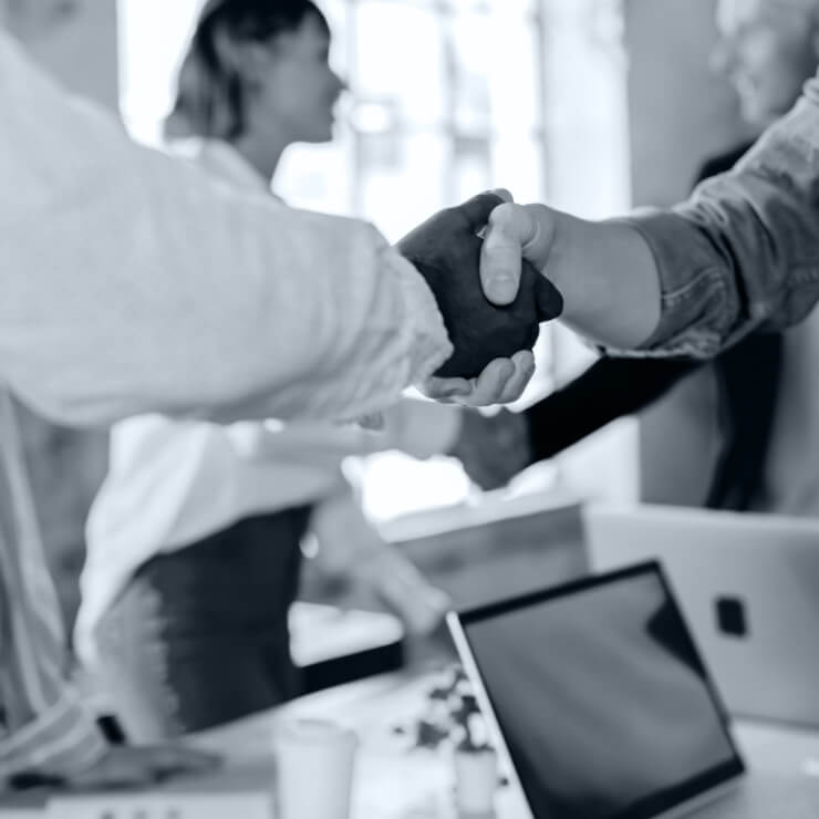 Two people shaking hands