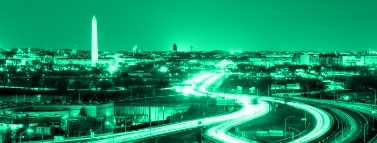 DC long exposure skyline with green overlay