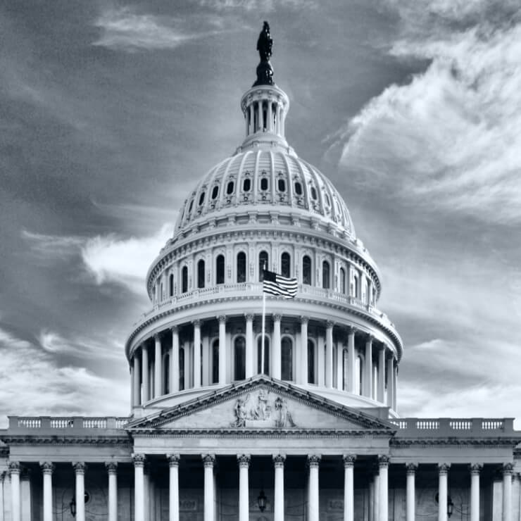 Top of US Capitol Building