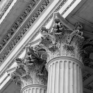 Close up of ornate columns